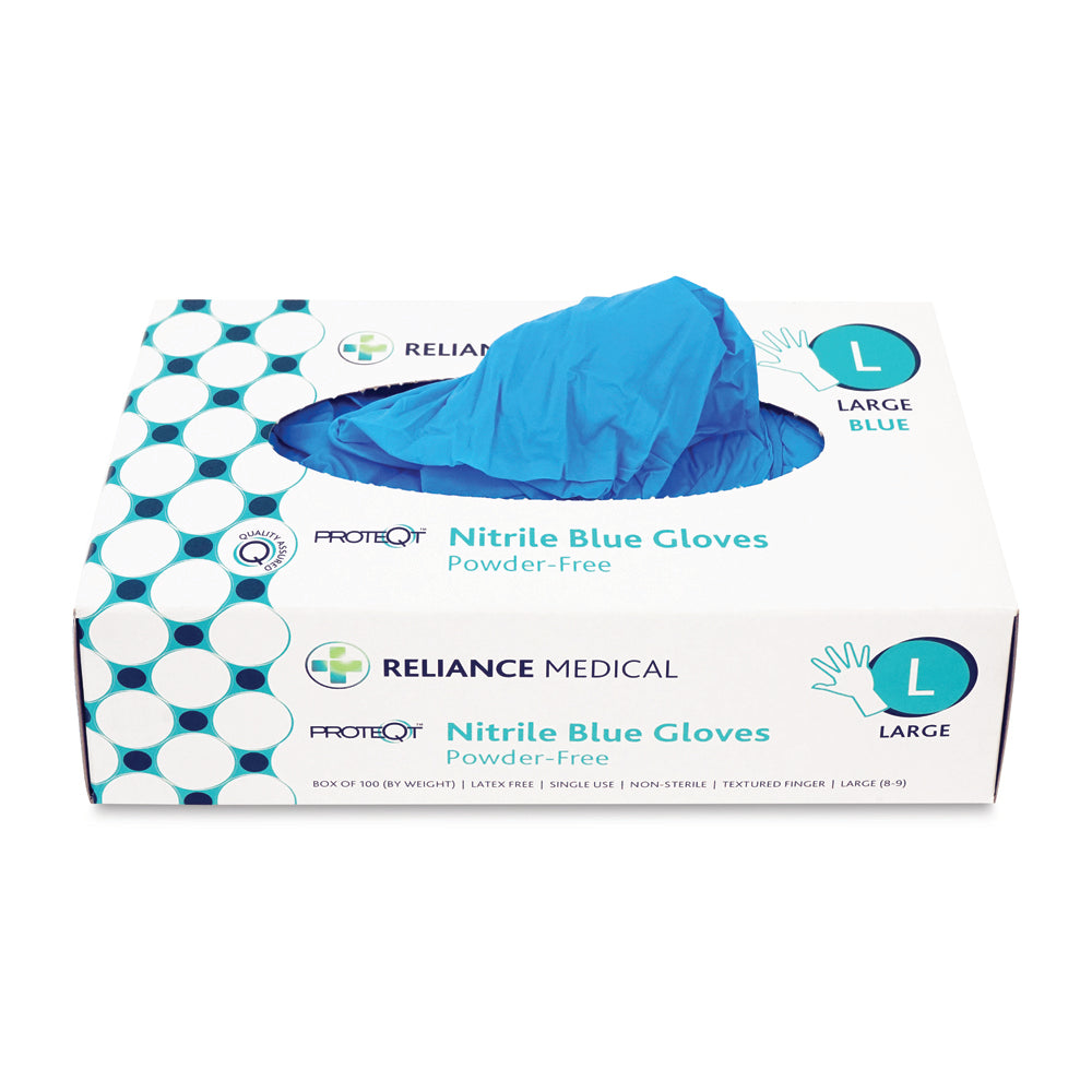 PROTEQT Nitrile Examination Gloves (Powder Free) - Large - Pair