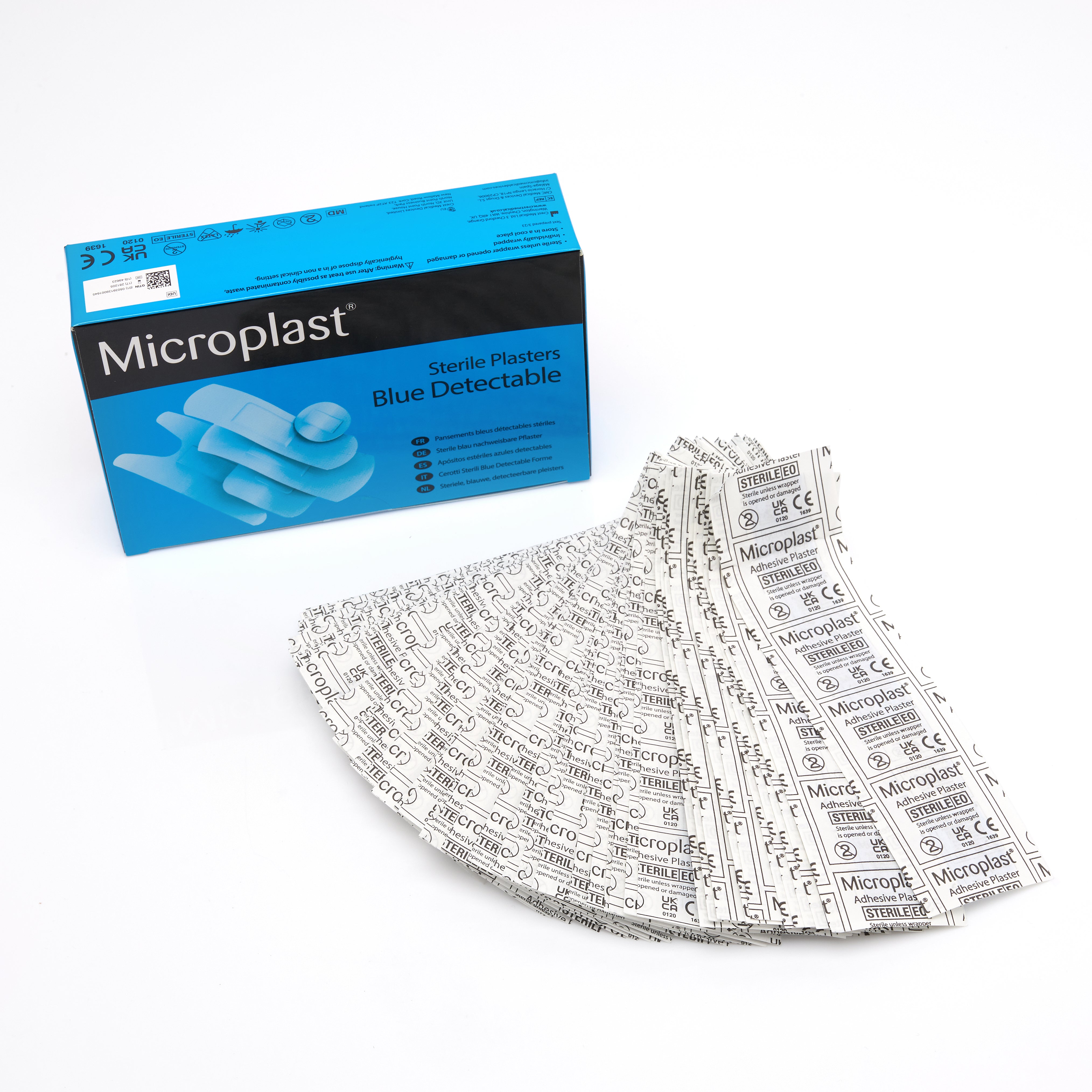 Microplast Blue Detectable Extension Plasters 15cm x 2cm (Box 50)
