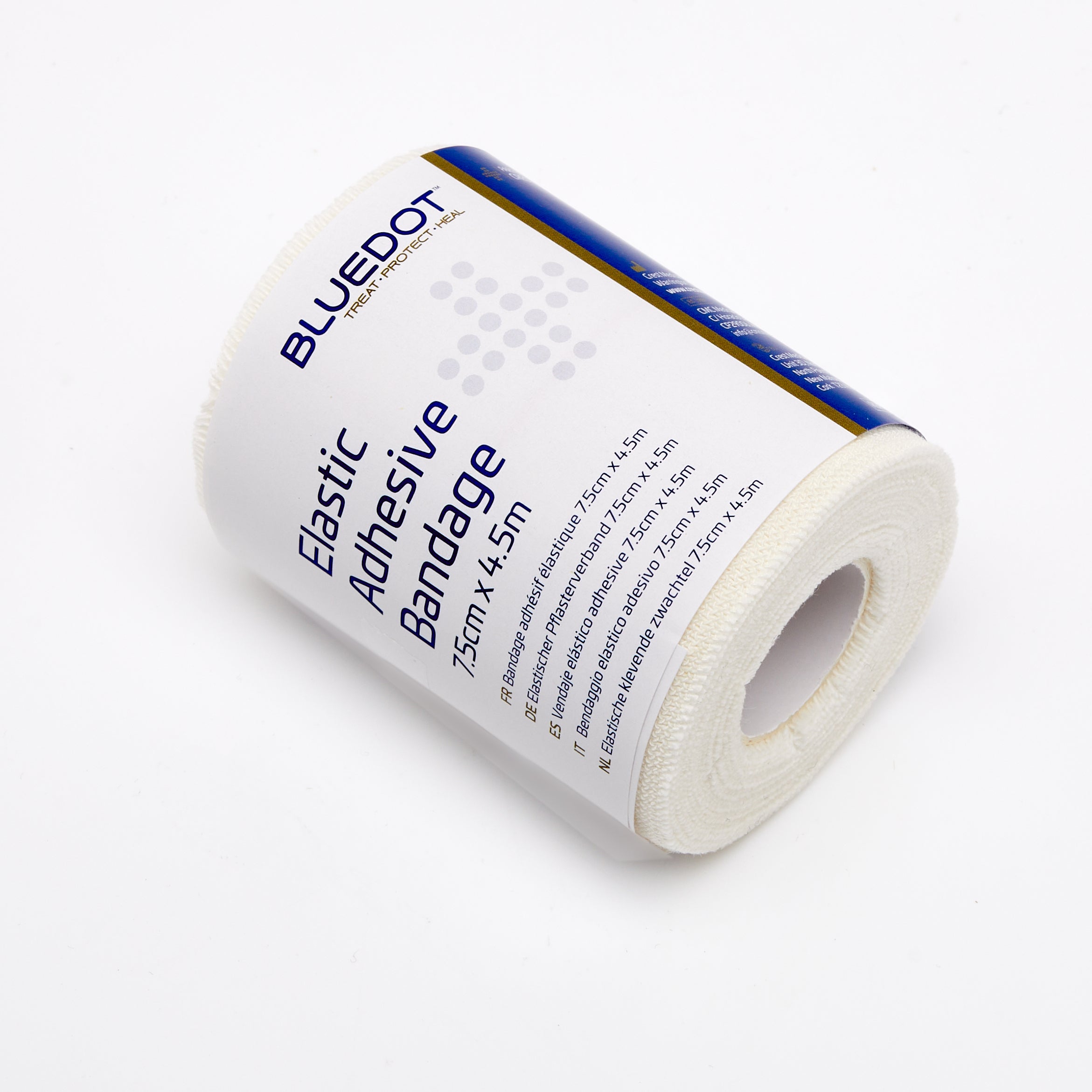 Blue Dot White Elastic Adhesive Bandage (EAB) 7.5cm x 4.5m (Box 12)