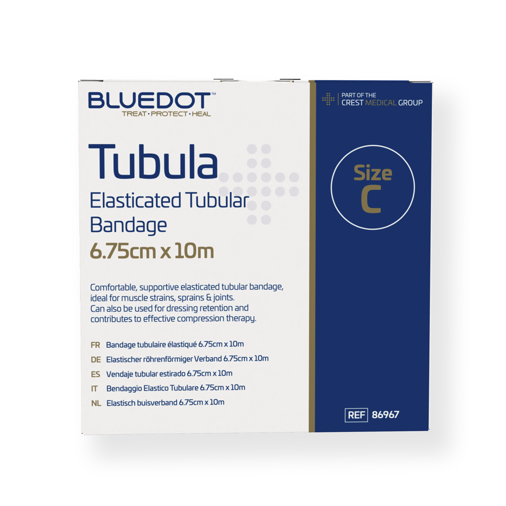 Blue Dot White Elastic Adhesive Bandage (EAB) 7.5cm x 4.5m (Box 12)