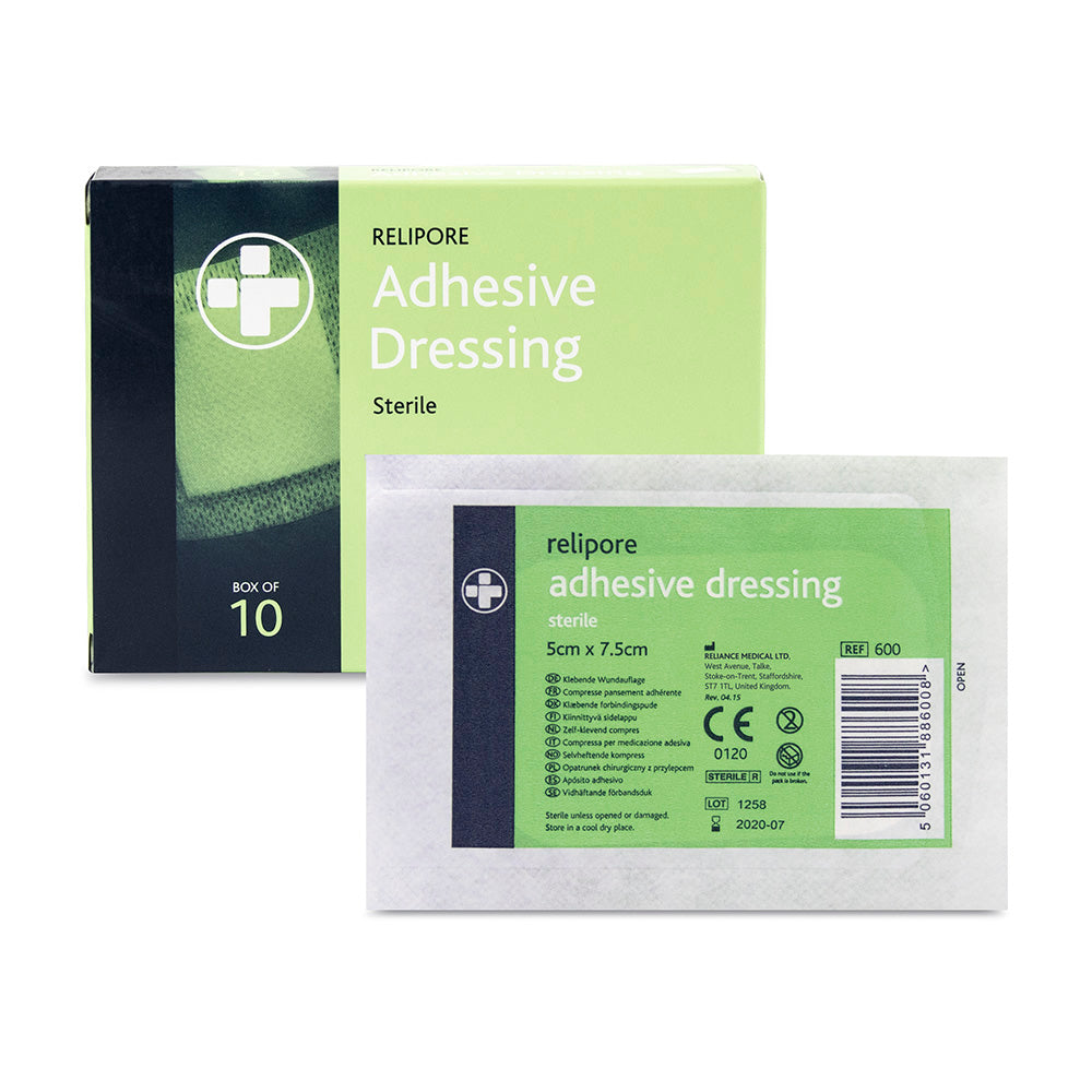 Relipore Adhesive Dressing – 5cm x 7.5cm – Box of 10