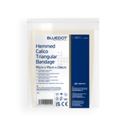 Blue Dot 95cm x 95cm x 136cm Calico Hemmed Triangular Bandage