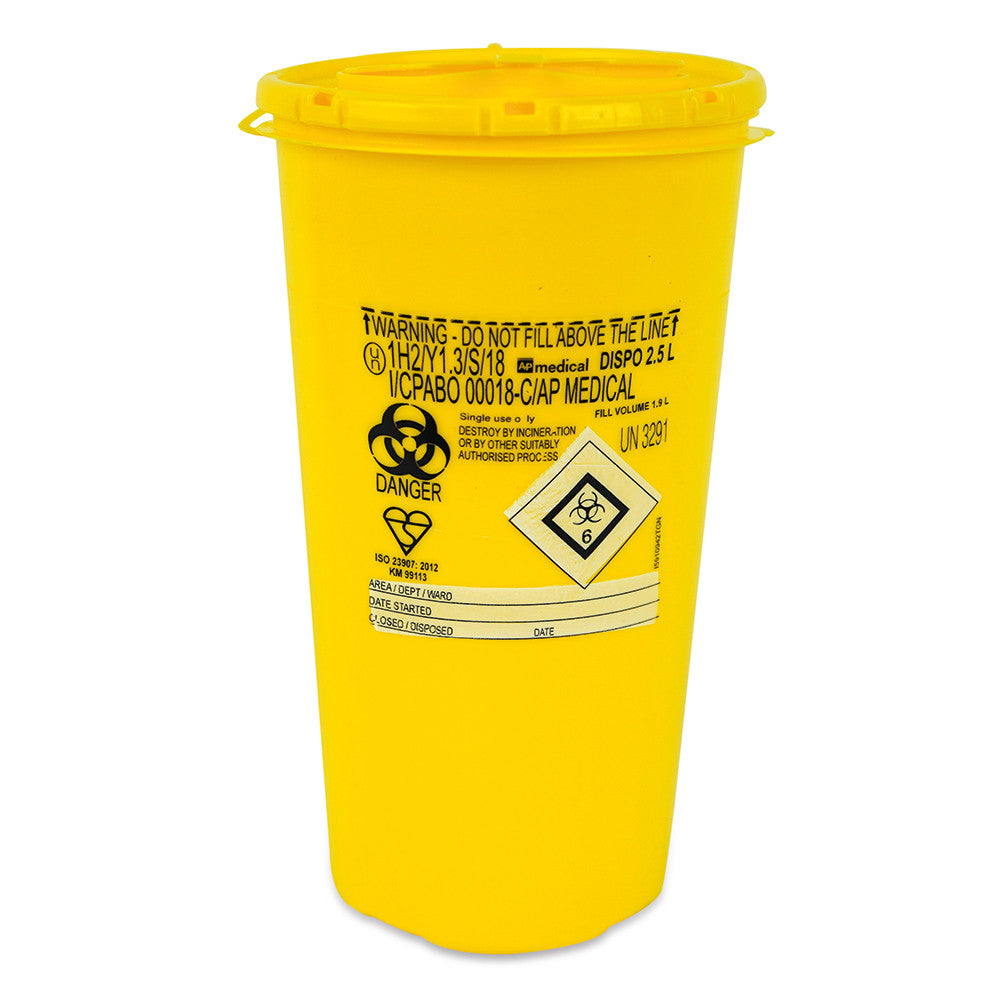 Sharps Container – 2.5ltr