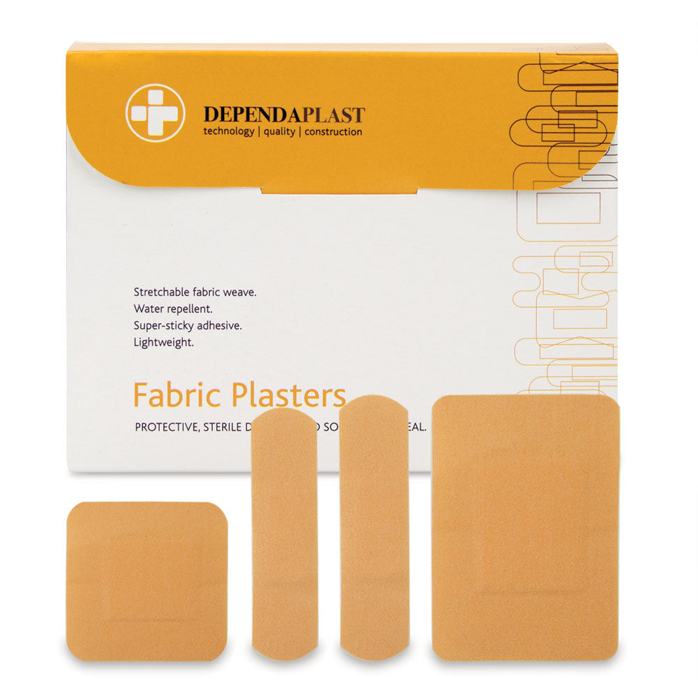 Dependaplast – Advanced Fabric Plasters – Assorted – Pale – Box of 100