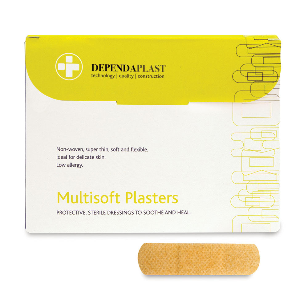 Dependaplast - Multisoft Plasters - 7.5cm x 2.5cm  - Pale - Box of 100