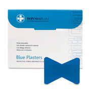 Dependaplast - Metal Detectable Washproof Plasters - Fingertip - Blue - Box of 50