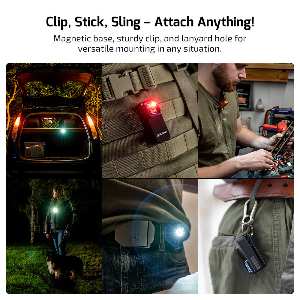 Oclip Pro Clip Light with Floodlight & Spotlight & Red Light