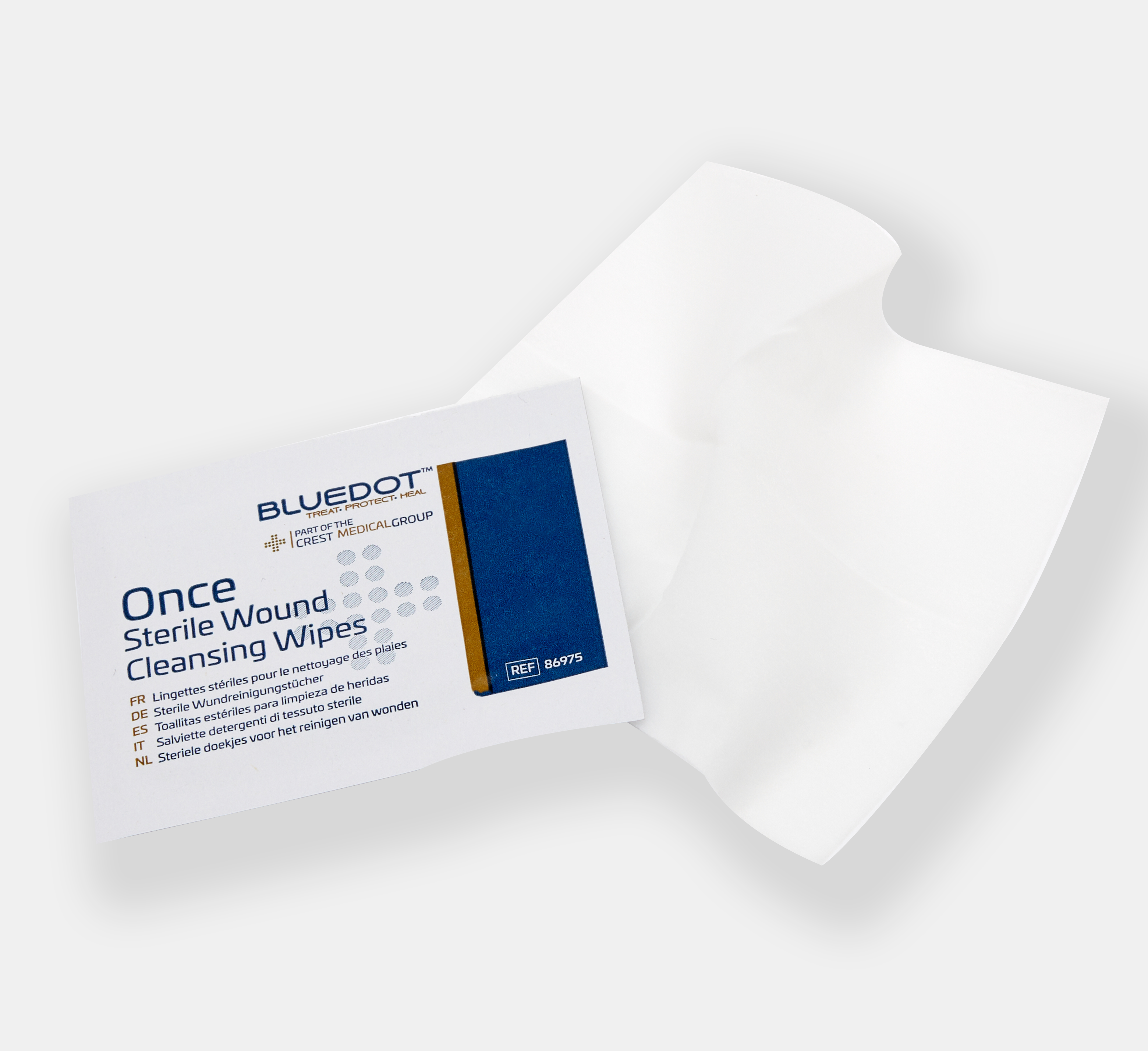 Blue Dot Once Sterile Saline Wipes (Box 100)