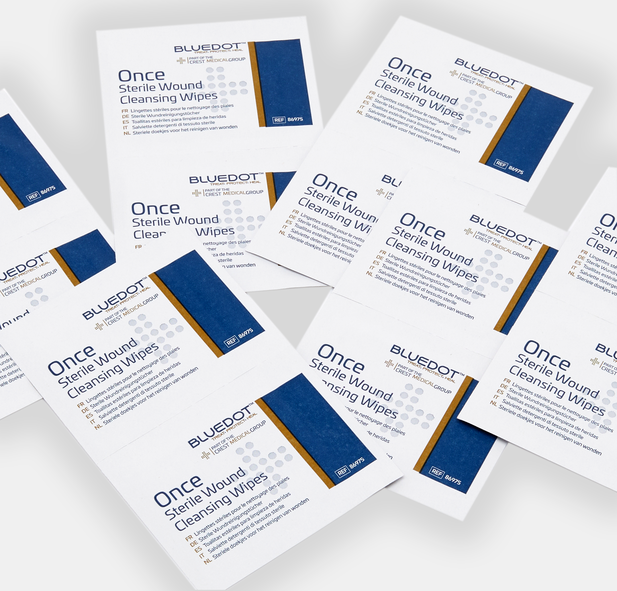 Blue Dot Once Sterile Saline Wipes (Box 100)