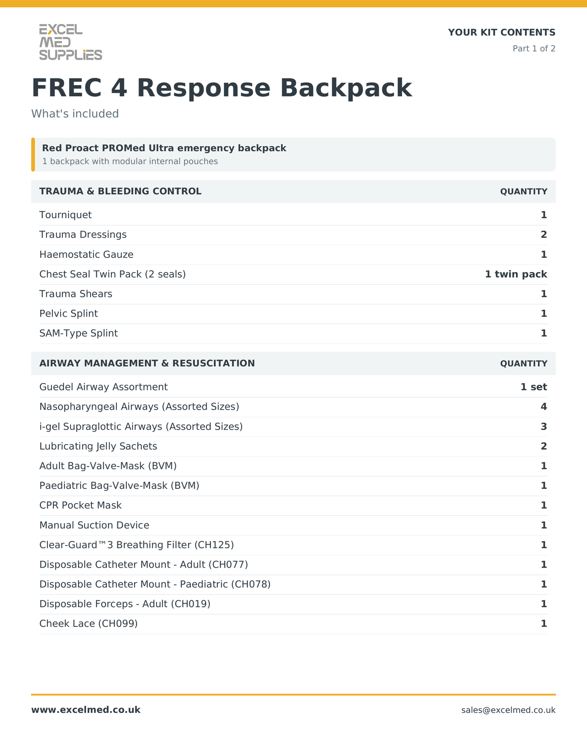 FREC 4 Response Backpack
