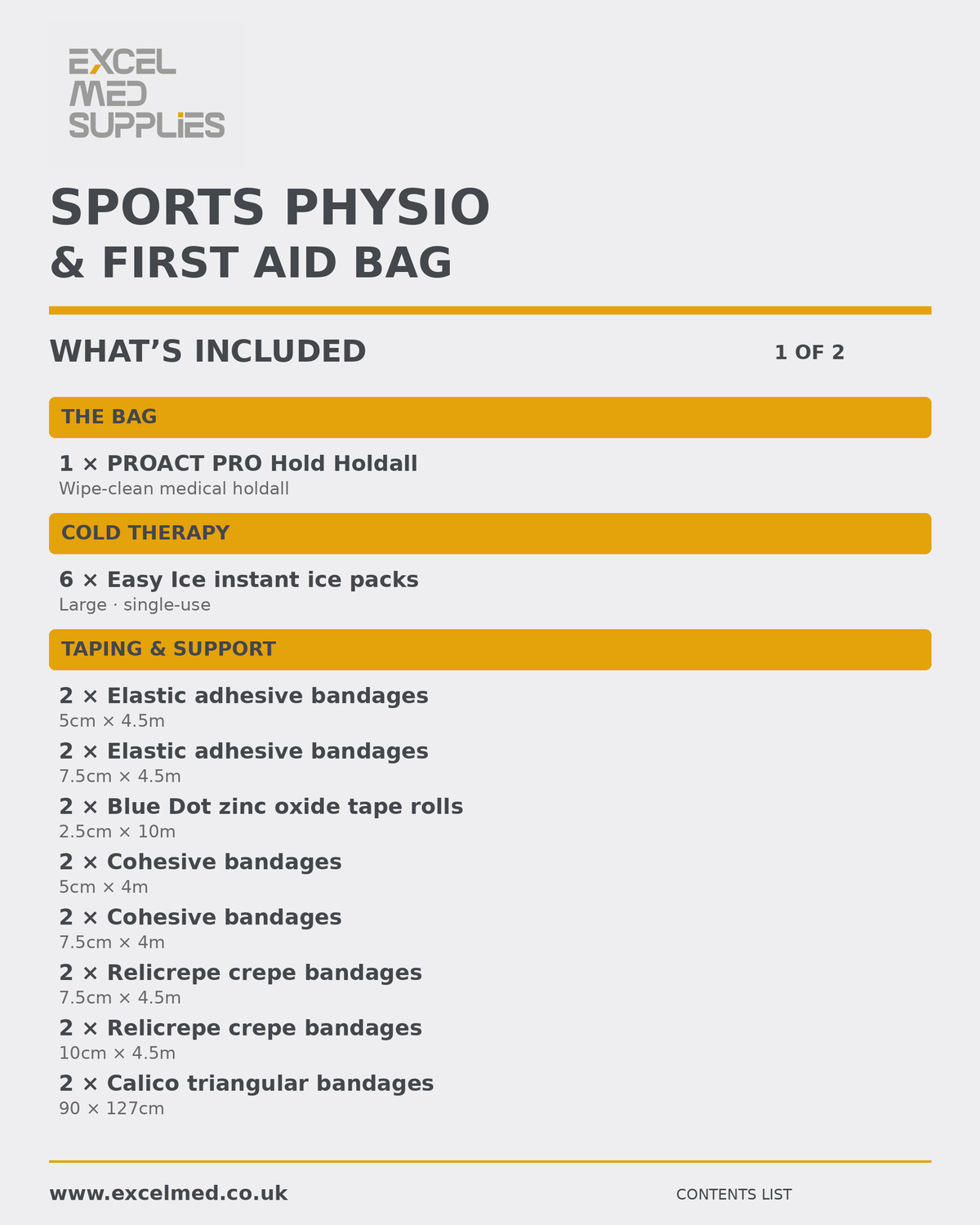 Sports Physio & First Aid Bag