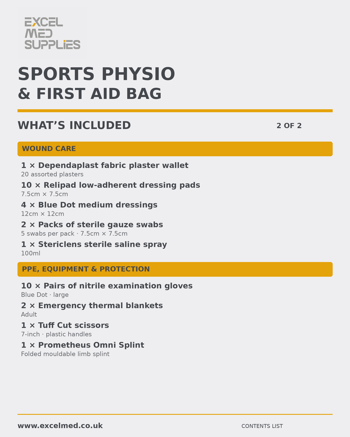 Sports Physio & First Aid Bag