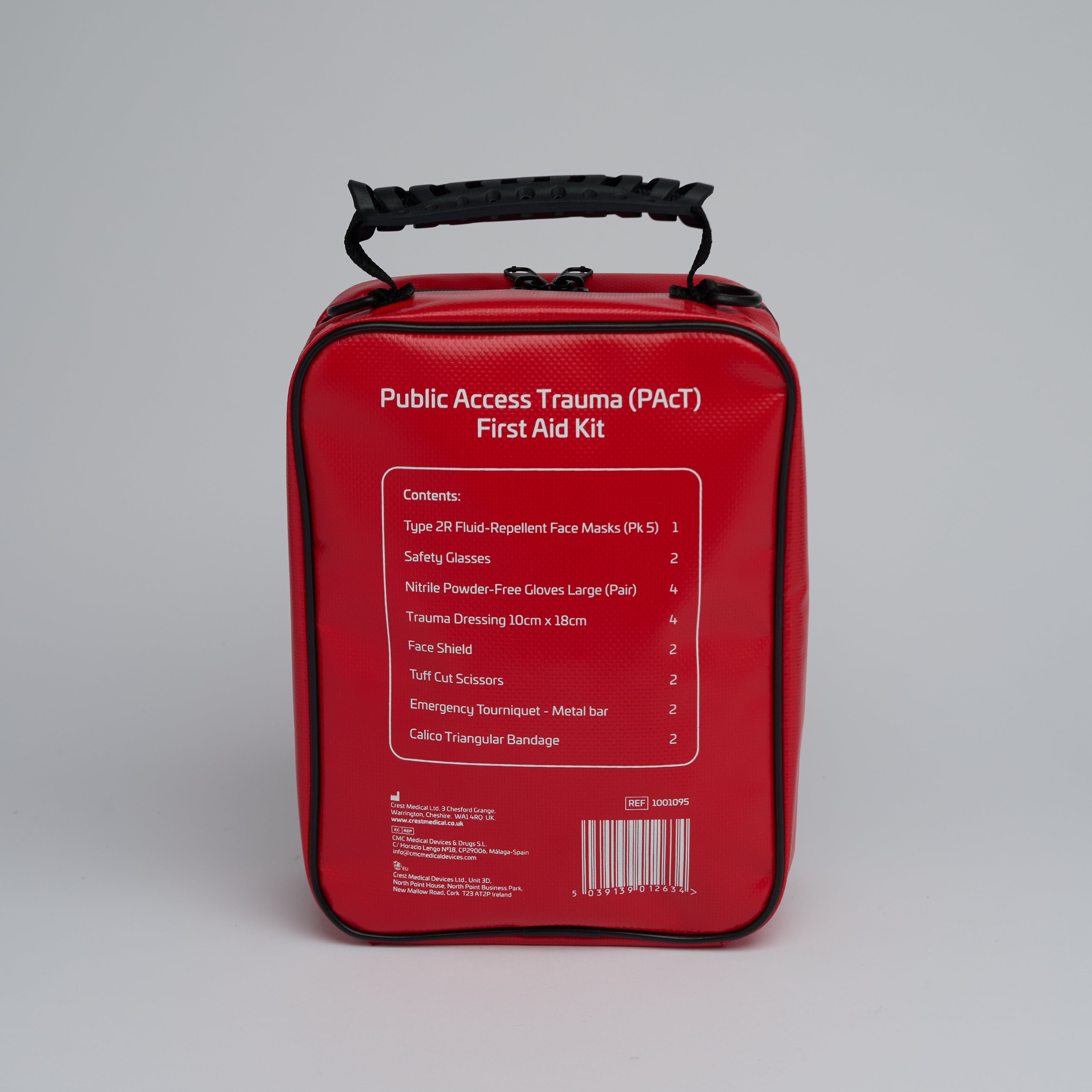Blue Dot Public Access Trauma (PAcT) First Aid Kit in Red Bag