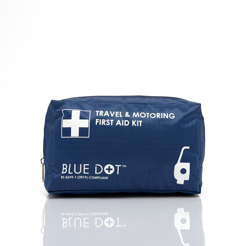 Blue Dot Travel and Motoring First Aid Kit in Blue Bag