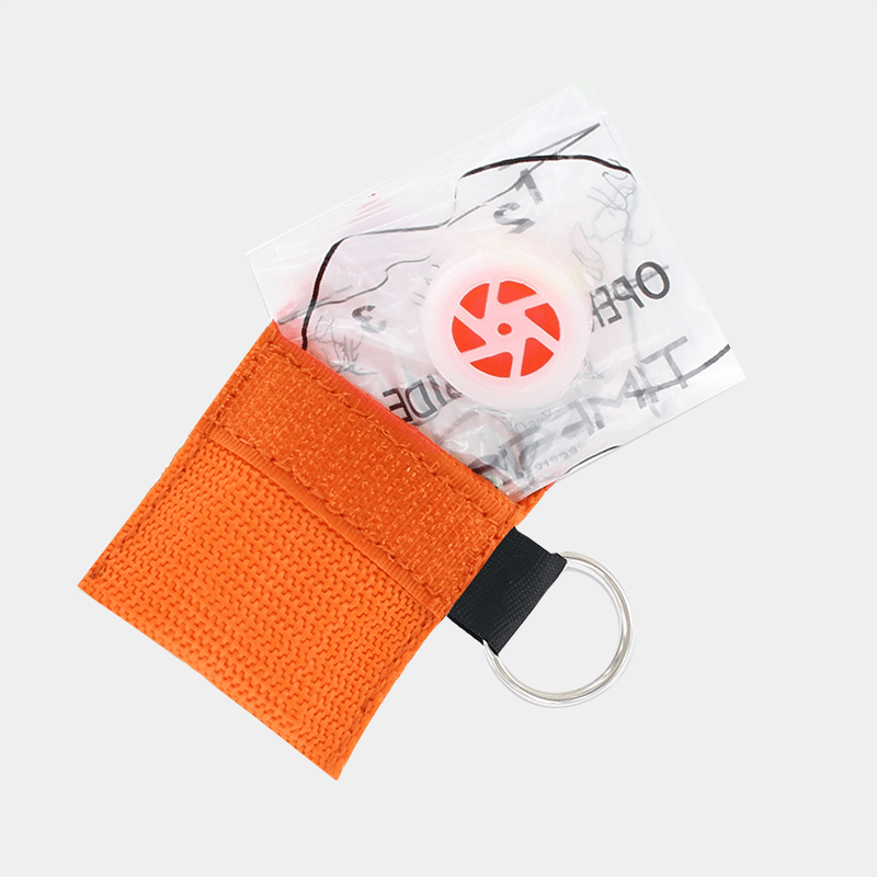 Face Shield with Valve in Keyring Pouch