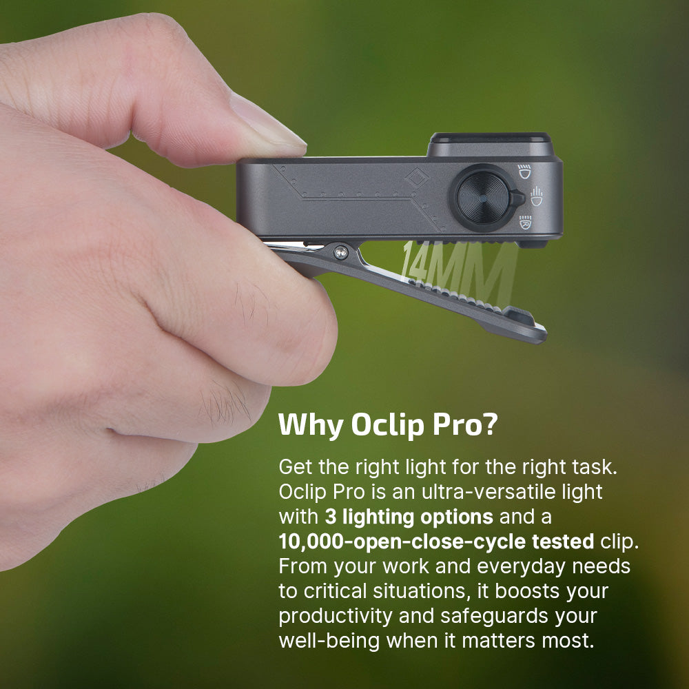 Oclip Pro Clip Light with Floodlight & Spotlight & Red Light
